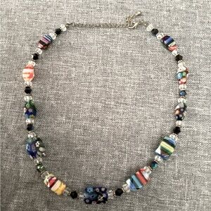 Colorful Beaded Necklace 18” 1295